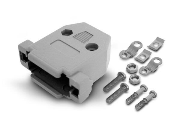 DB15T - TAPA PLASTICA CON TORNILLO PARA CONECTOR DB15