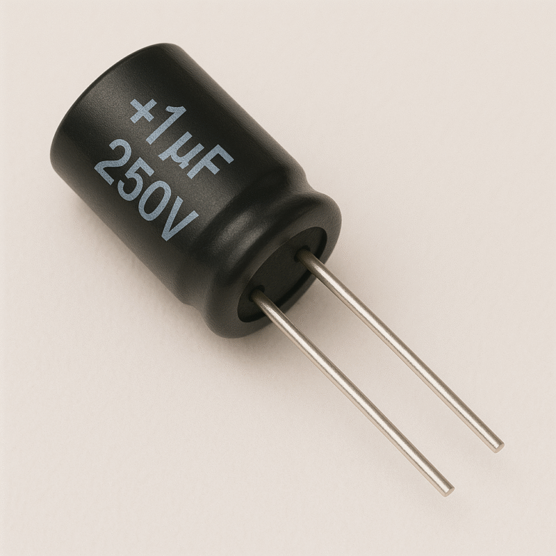 CAPACITOR ELECTROLITICO RADIAL 105° 1,0UF x 250V - ER1X250V