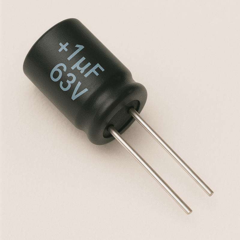 CAPACITOR ELECTROLITICO RADIAL 105° 1,0UF x 63V - ER1X63V