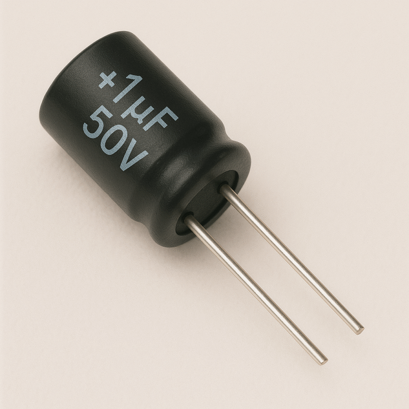 CAPACITOR ELECTROLITICO RADIAL 105° 1,0UF x 50V - ER1X50V