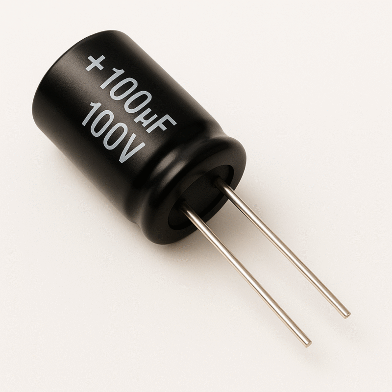 CAPACITOR ELECTROLITICO RADIAL 105° 100UF x 100V - ER100X100V