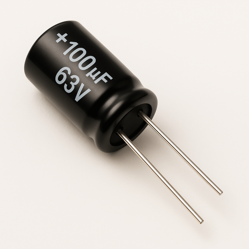 CAPACITOR ELECTROLITICO RADIAL 105° 100UF x 63V - ER100X63V