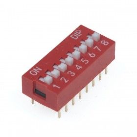 DS8S - DIP SWITCH TIPO CORREDERA 8 VIAS