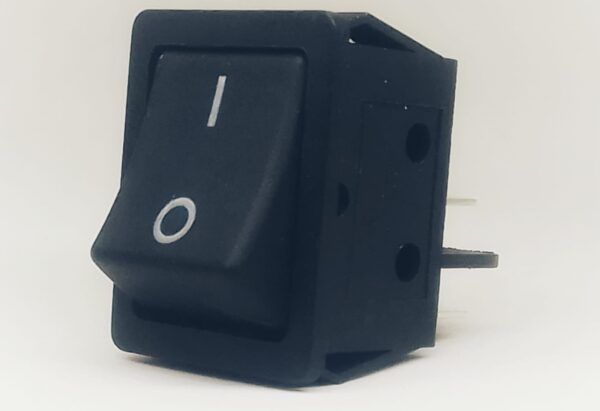 KCD4-104BK - LLAVE TECLA DOBLE ON-OFF NEGRA SIN LUZ 4 TERMINALES