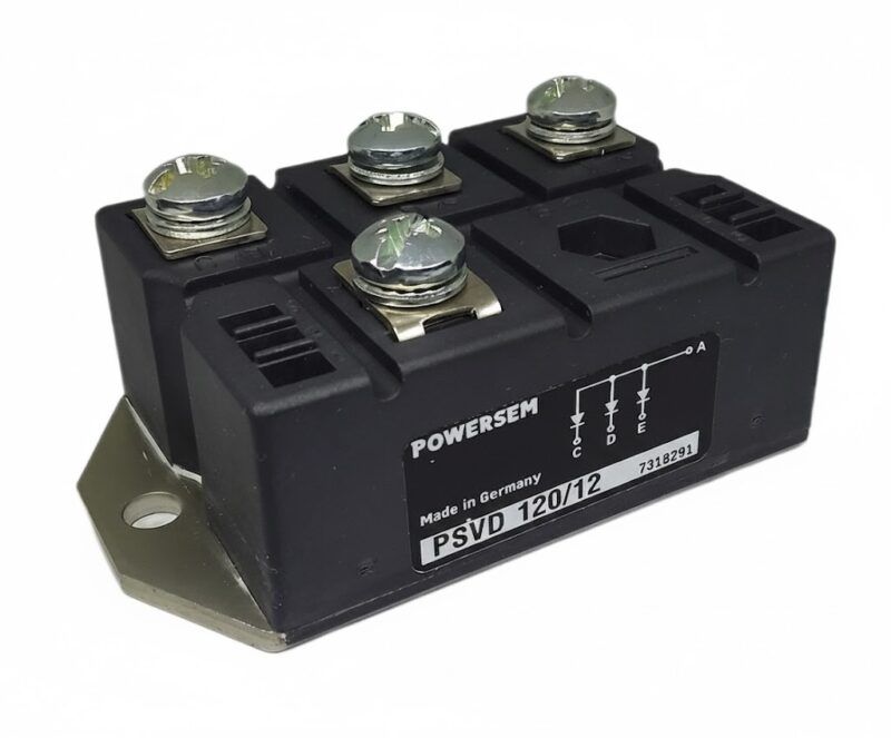 PSVD120/12 - MÓDULO DE 3 DIODOS CÁTODO COMÚN 120A 1.200V