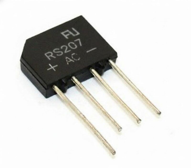 RS207 - PUENTE DE DIODOS MONOFÁSICO 2A 1.000V