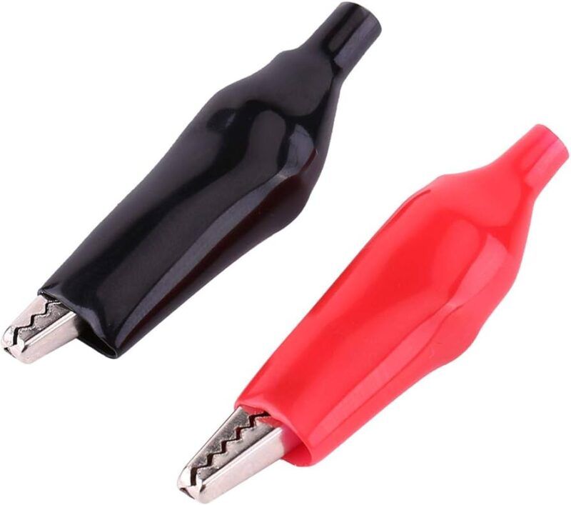 COC3 - PINZA COCODRILO 51mm COLORES NEGRO Y ROJO