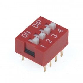 DS4S - DIP SWITCH TIPO CORREDERA 4 VIAS