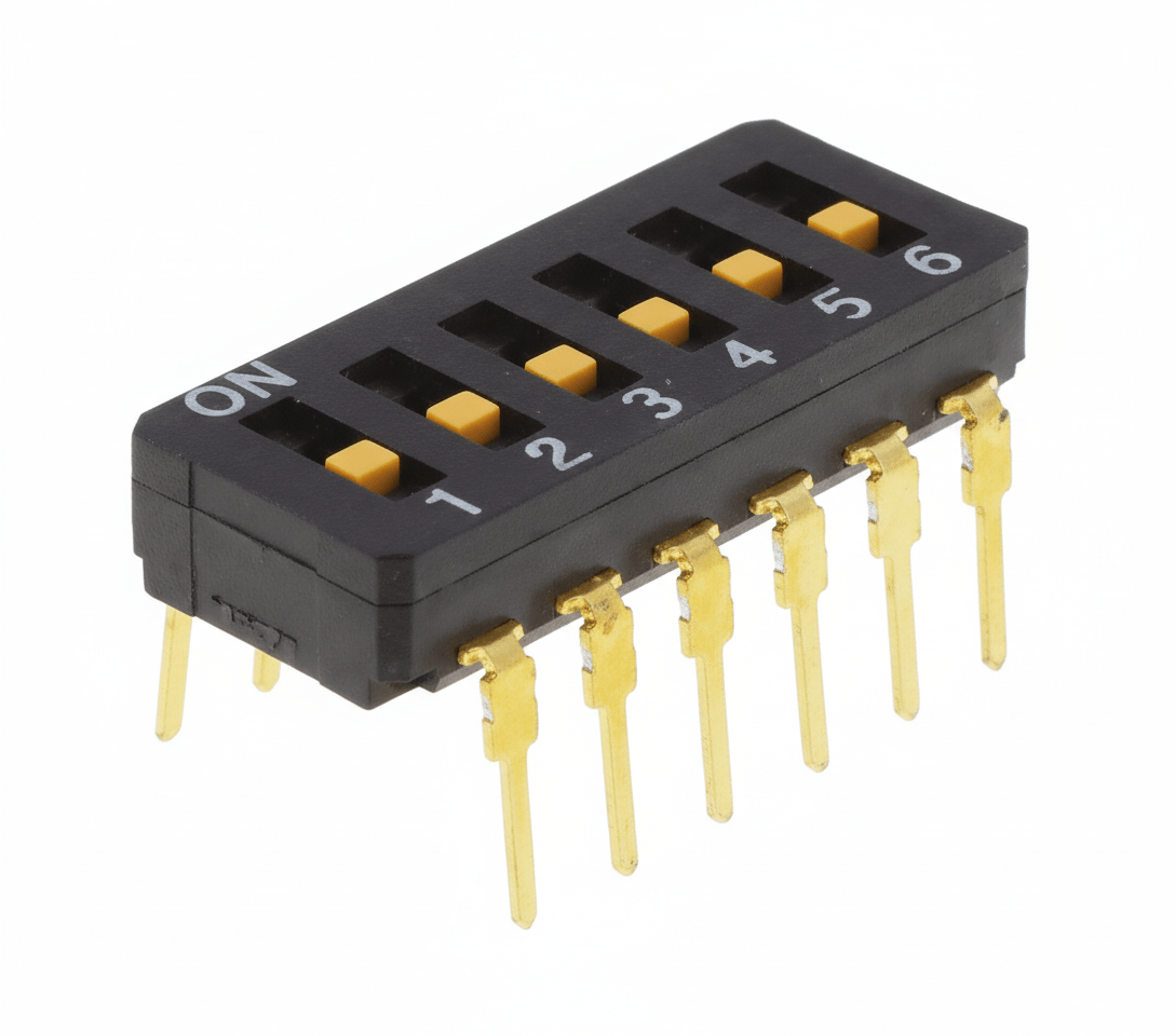 DS6S-BP - DIP SWITCH TIPO CORREDERA 6 VIAS (BAJO PERFIL)
