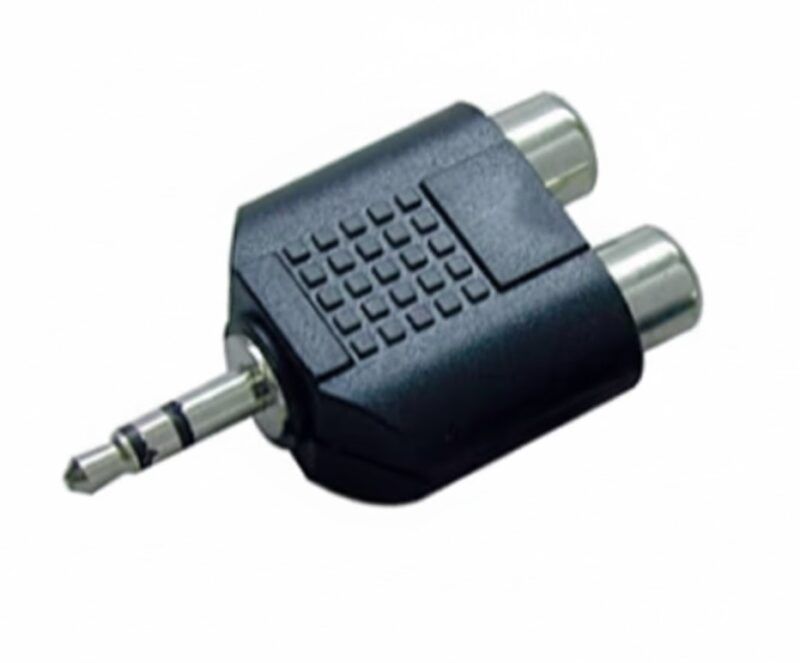 SA179 - ADAPTADOR 2 RCA HEMBRA A PLUG STEREO 3.5mm