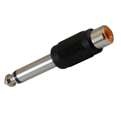 RCAH/PLUG6.3M - ADAPTADOR 1 RCA HEMBRA A PLUG MONO 6.3mm