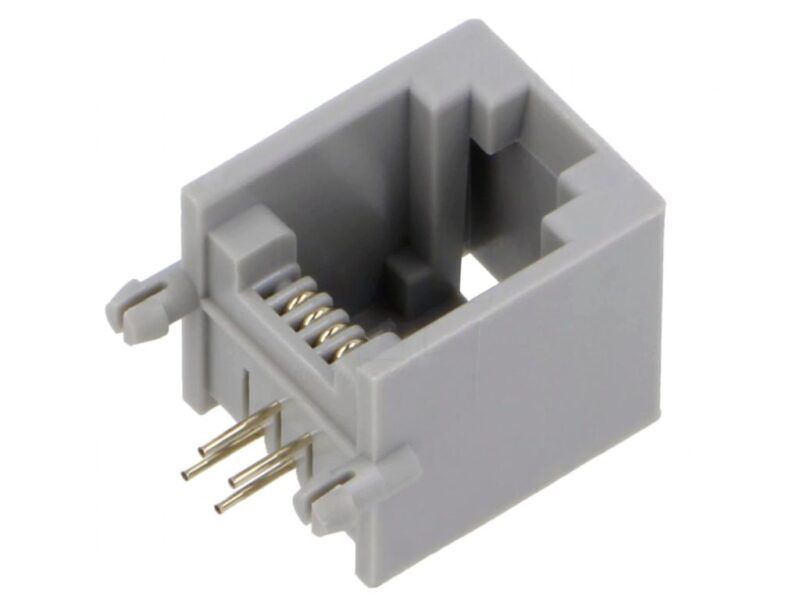 RJ11H - JACK CONECTOR TELEFONÍA 6 POSICIONES 4 CONTACTOS (6P4C)