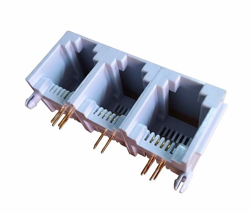 RJ11H/3 - JACK TRIPLE CONECTOR TELEFONÍA 18 POSICIONES 12 CONTACTOS (18P12C)