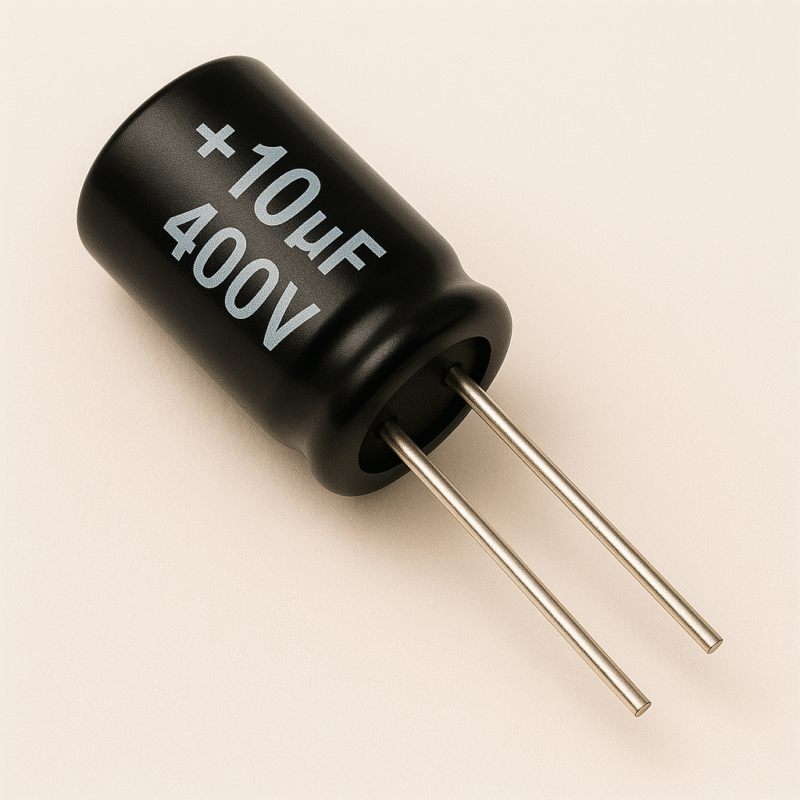 CAPACITOR ELECTROLITICO RADIAL 105° 10UF x 400V - ER10X400V
