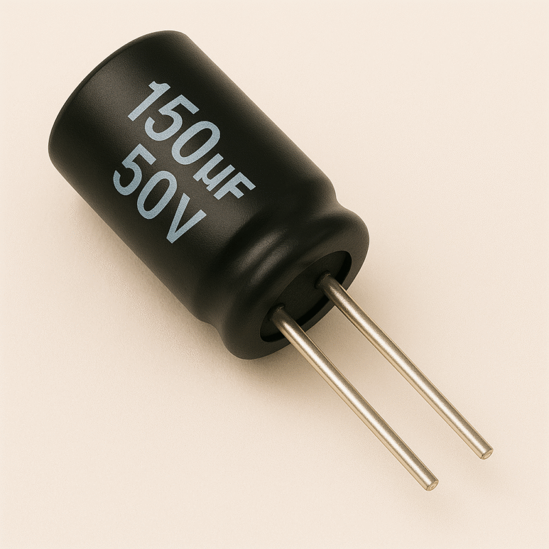 CAPACITOR ELECTROLITICO RADIAL 105° 150UF x 50V - ER150X50V