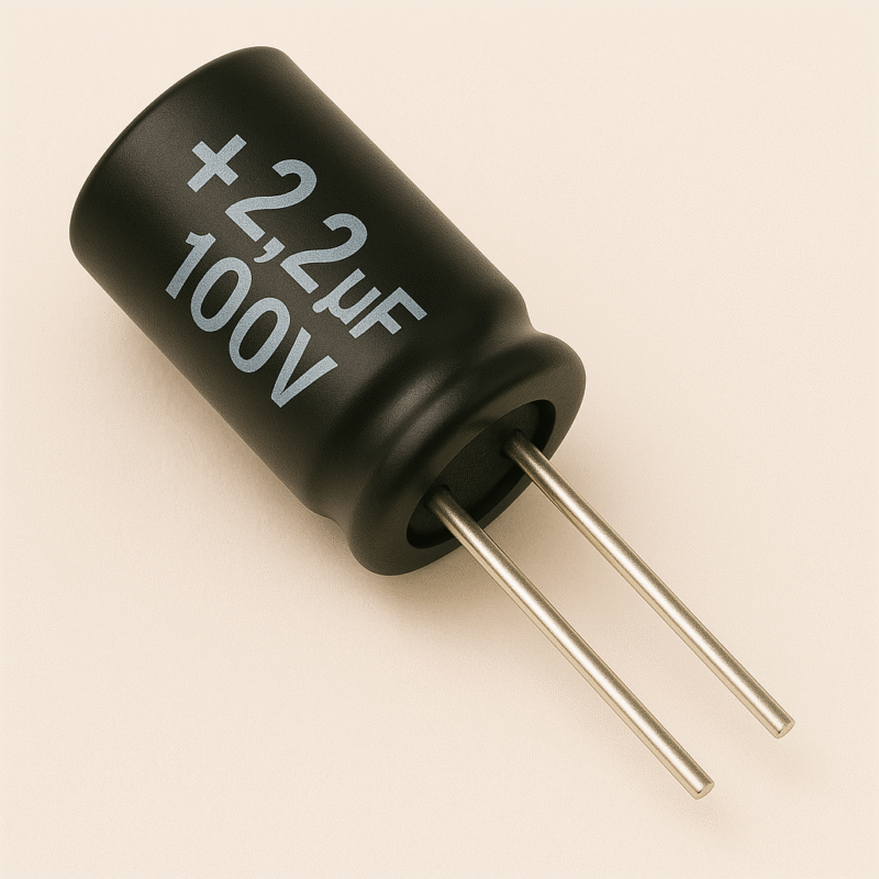 CAPACITOR ELECTROLITICO RADIAL 105° 2,2UF x 100V - ER2.2X100V
