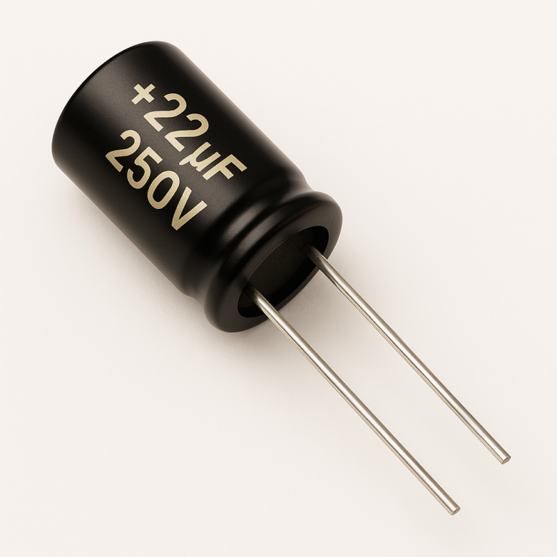 CAPACITOR ELECTROLITICO RADIAL 105° 22UF x 250V - ER22X250V
