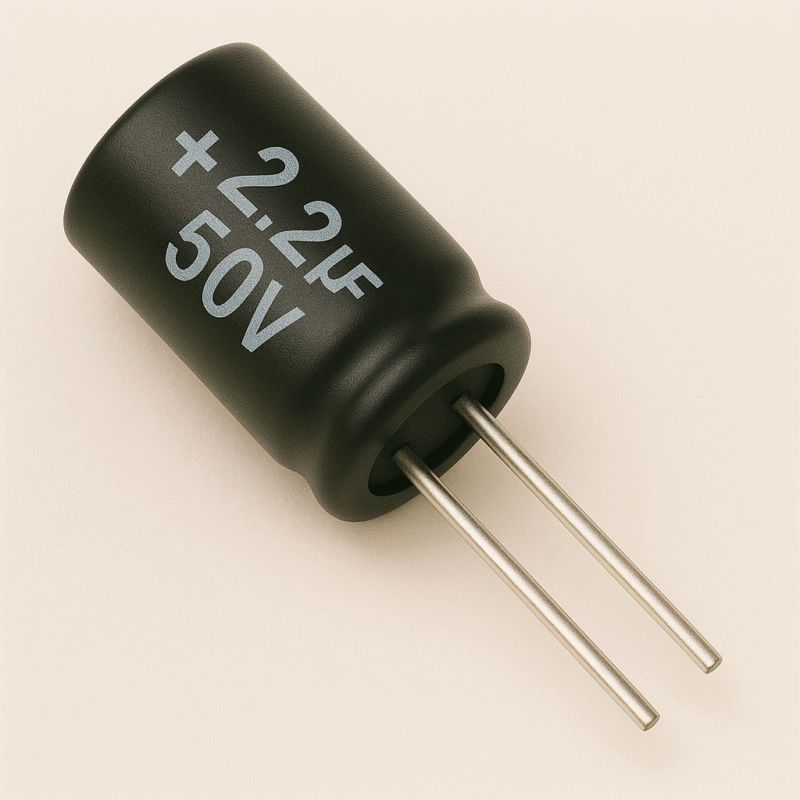 CAPACITOR ELECTROLITICO RADIAL 105° 2,2UF x 50V - ER2.2X50V