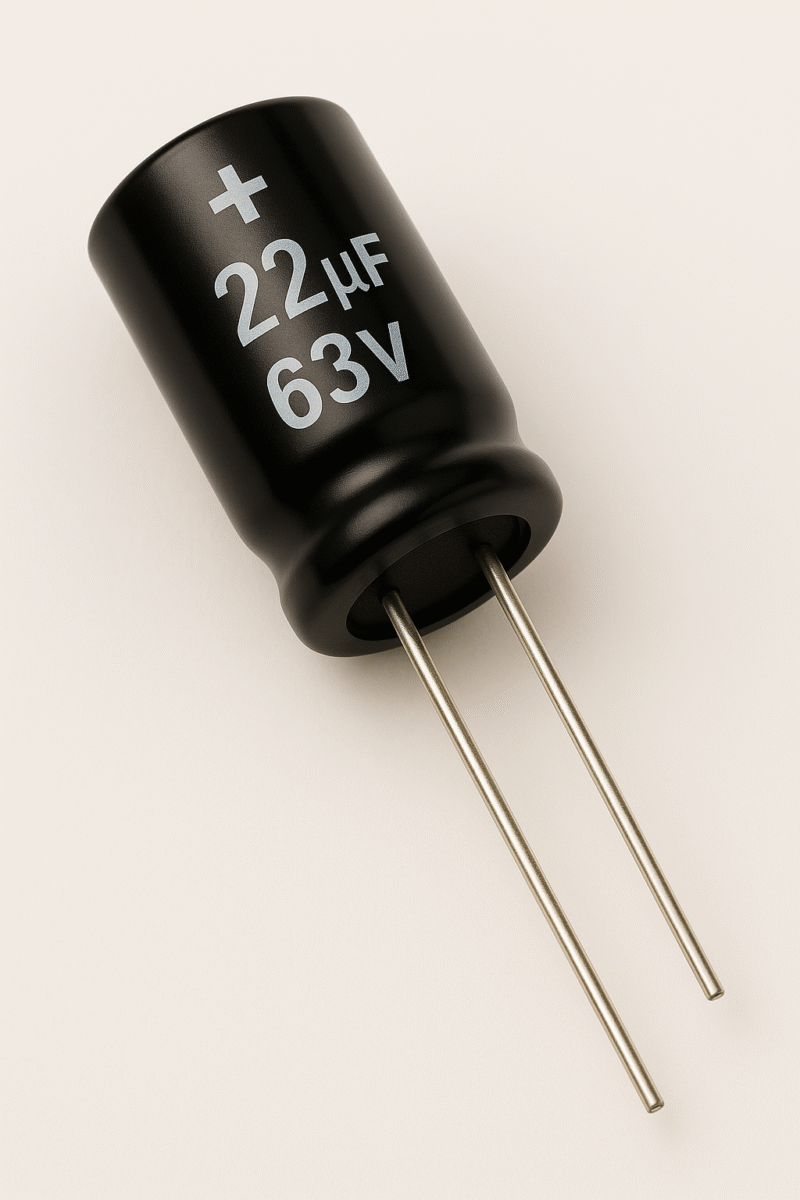 CAPACITOR ELECTROLITICO RADIAL 105° 22UF x 63V - ER22X63V
