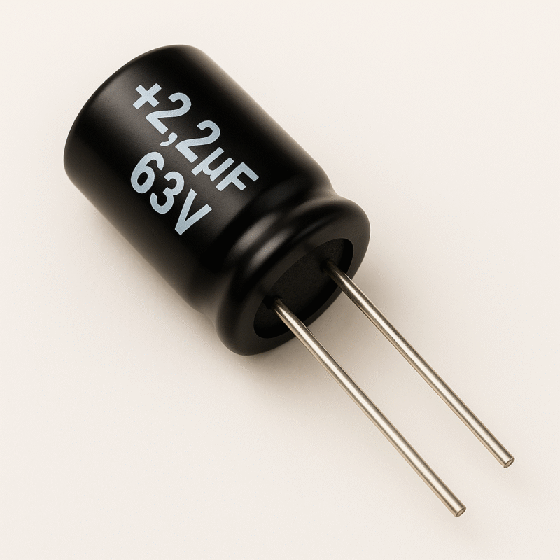 CAPACITOR ELECTROLITICO RADIAL 105° 2,2UF x 63V - ER2.2X63V