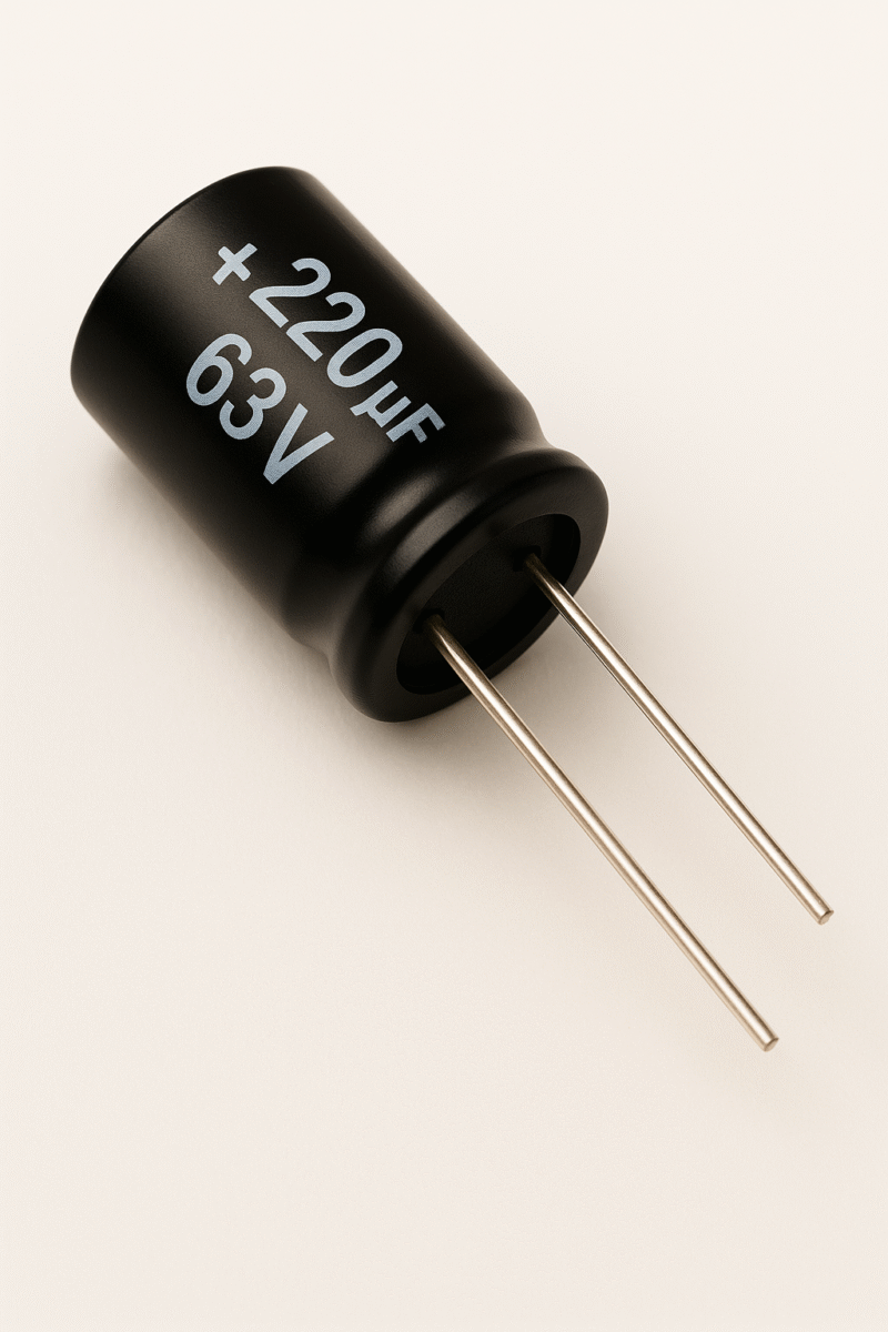 CAPACITOR ELECTROLITICO RADIAL 105° 220UF x 63V - ER220X63V