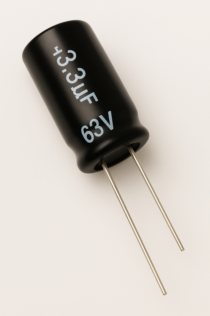 CAPACITOR ELECTROLITICO RADIAL 105° 3,3UF x 63V - ER3.3X63V