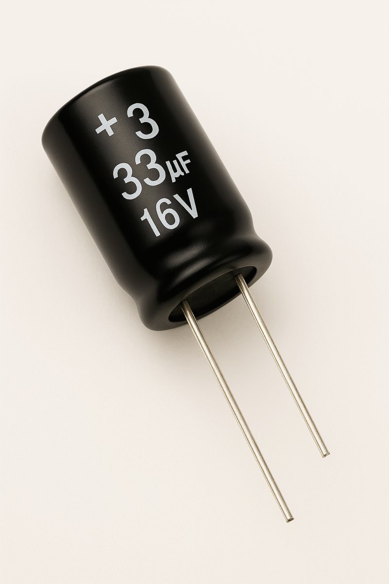 CAPACITOR ELECTROLITICO RADIAL 105° 33UF x 16V - ER33X16V