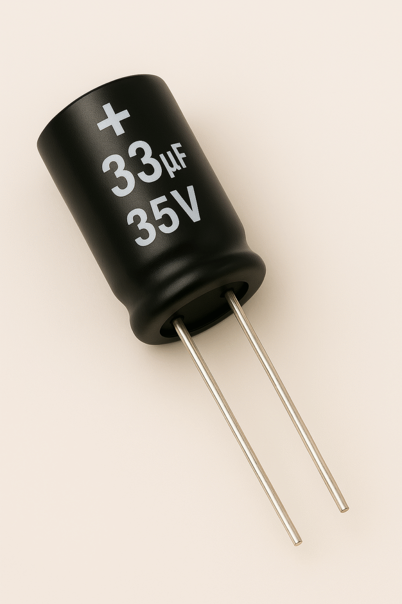 CAPACITOR ELECTROLITICO RADIAL 105° 33UF x 35V - ER33X35V