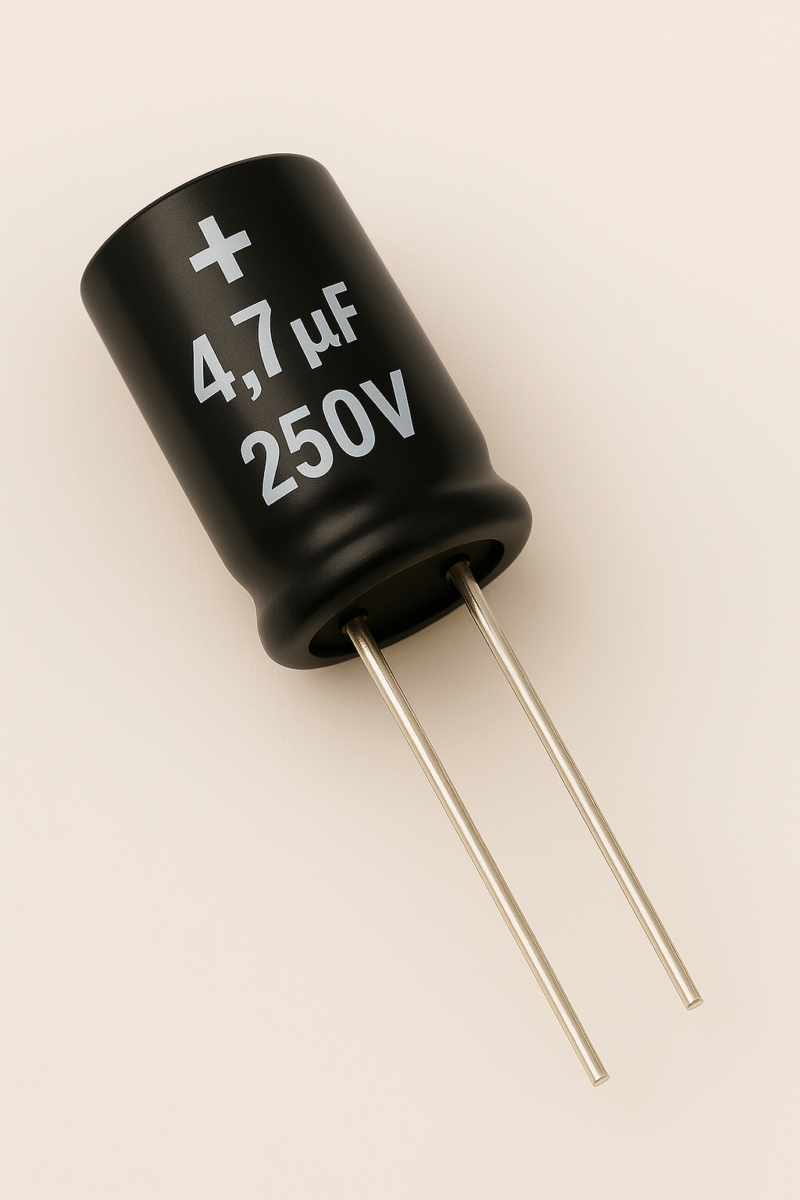 CAPACITOR ELECTROLITICO RADIAL 105° 4,7UF x 250V - ER4.7X250V