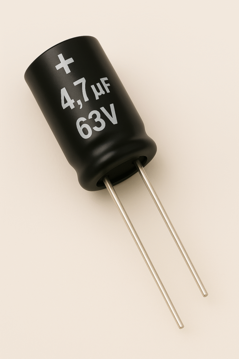 CAPACITOR ELECTROLITICO RADIAL 105° 4,7UF x 63V - ER4.7X63V
