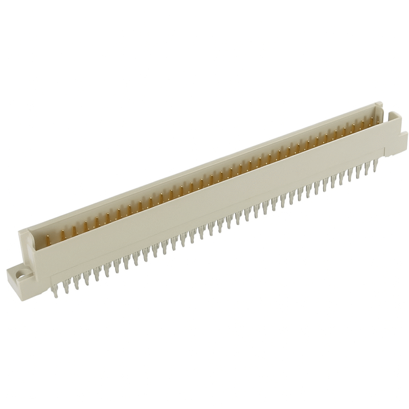 CM64AC-S - CONECTOR DIN 41612 TIPO C 3 FILAS 64 CONTACTOS (A+C) MACHO RECTO PASO 0,1"