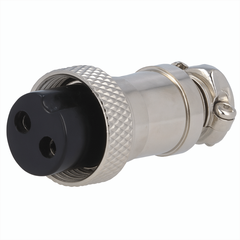 FD2C - CONECTOR PARA MICROFONO HEMBRA A CABLE 2 PINES