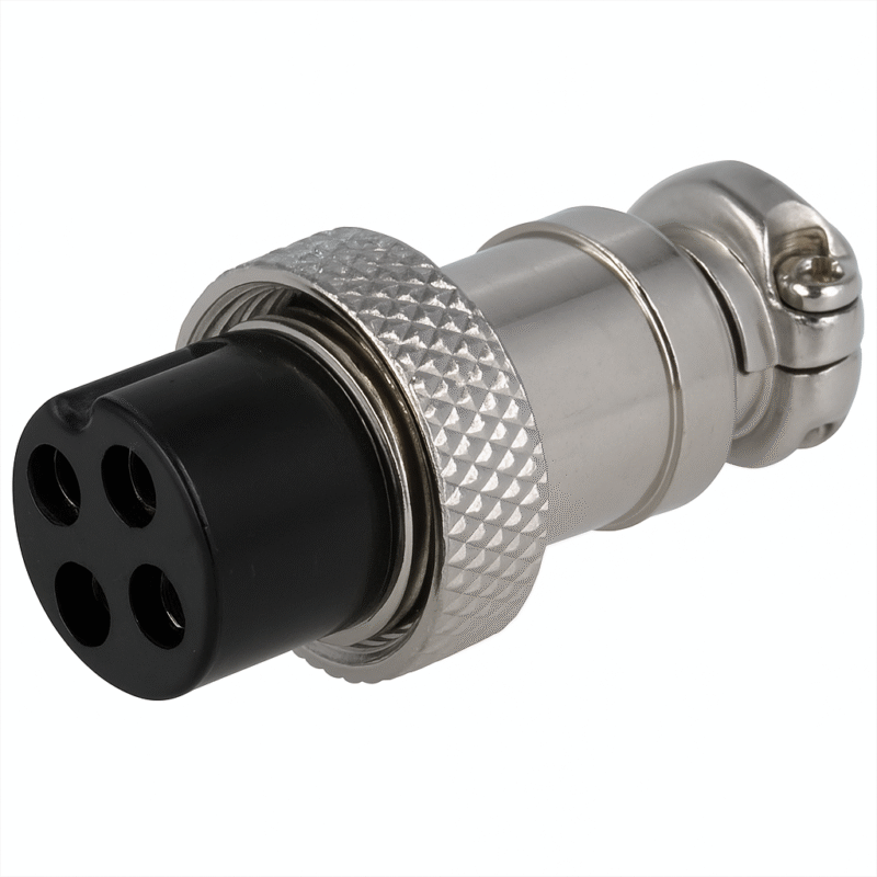 FD4C - CONECTOR PARA MICROFONO HEMBRA A CABLE 4 PINES
