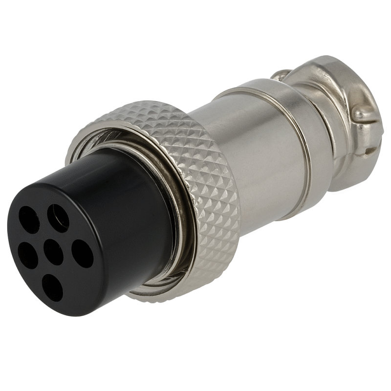 FD6C - CONECTOR PARA MICROFONO HEMBRA A CABLE 6 PINES