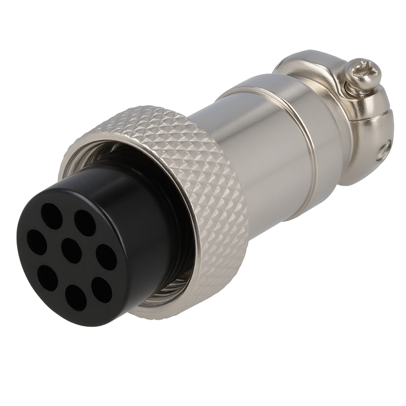 FD8C - CONECTOR PARA MICROFONO HEMBRA A CABLE 8 PINES
