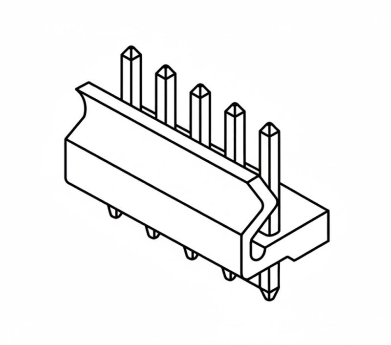 PW10S - CONECTOR TIPO MACHO RECTO A PCB 10 CONTACTOS PASO 3,96mm (0,156")