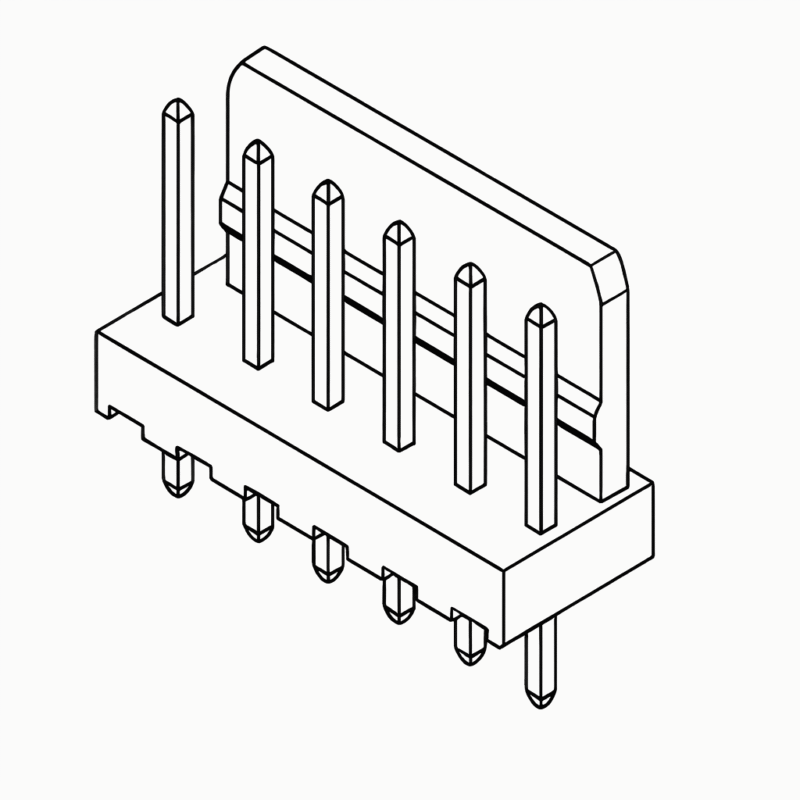WF10S - CONECTOR TIPO MOLEX MACHO RECTO A PCB 10 CONTACTOS PASO 2,54mm (0,1")