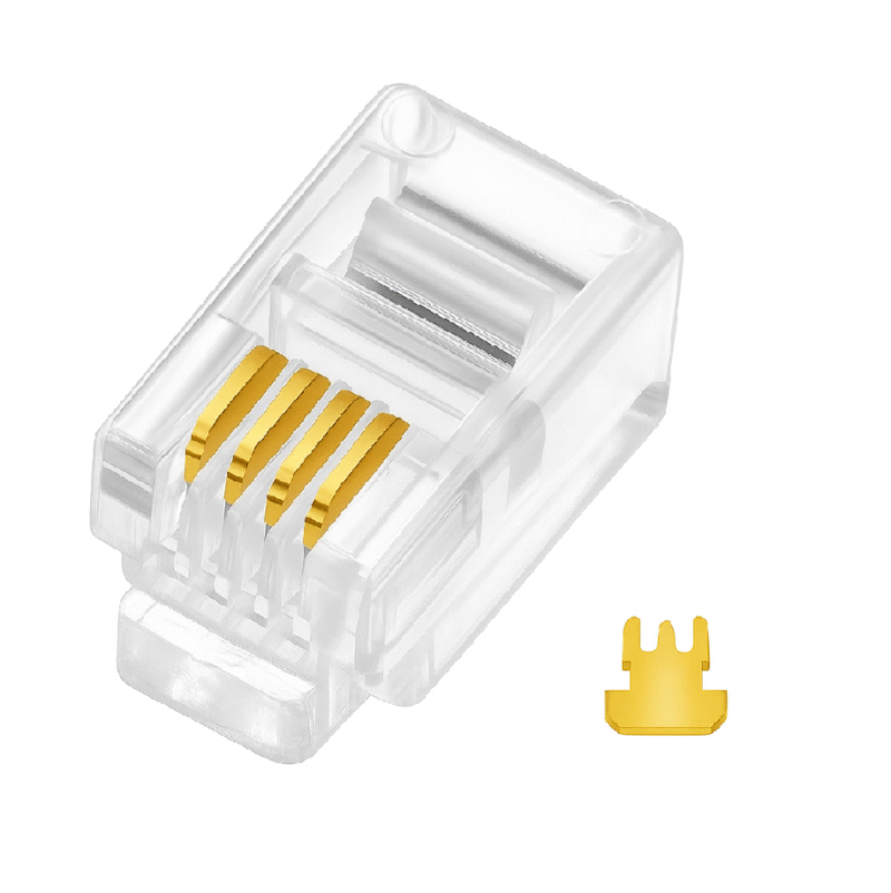 RJ9M - PLUG CONECTOR TELEFONIA 4 POSICIONES 4 CONTACTOS (4P4C)