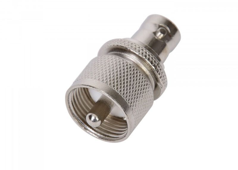 CONECTOR ADAPTADOR UHF MACHO A BNC HEMBRA