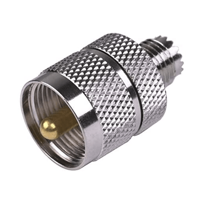 CONECTOR ADAPTADOR UHF MACHO A MINI UHF HEMBRA