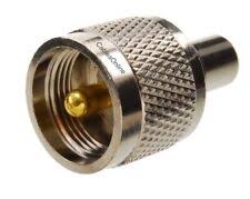 CONECTOR ADAPTADOR UHF MACHO A RCA HEMBRA