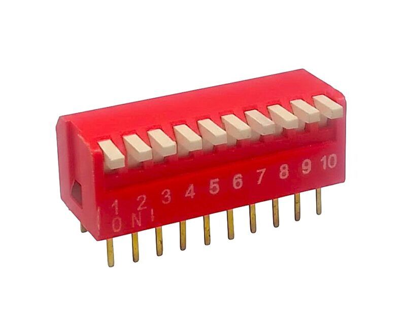 DS10V - DIP SWITCH TIPO PIANO 10 VIAS