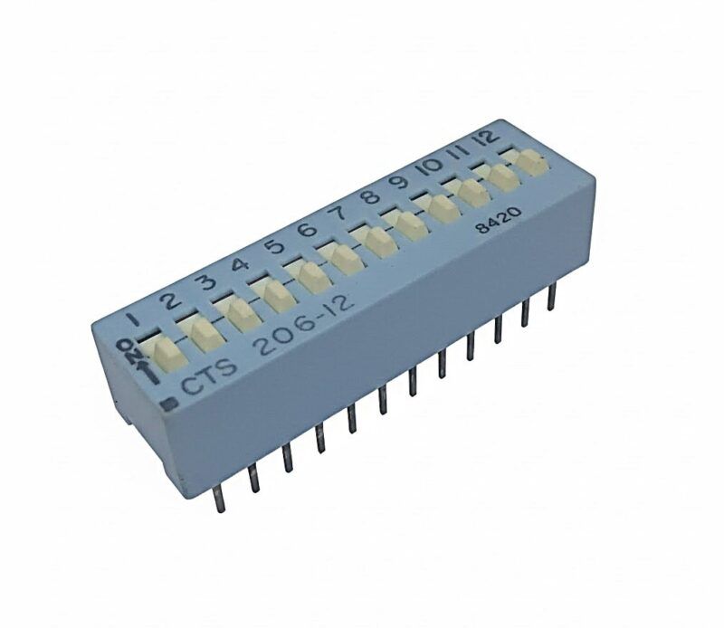 CTS206-12 - DIP SWITCH TIPO CORREDERA 12 VIAS