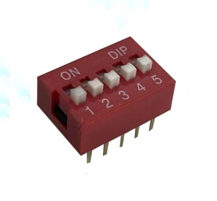 DS5S - DIP SWITCH TIPO CORREDERA 5 VIAS