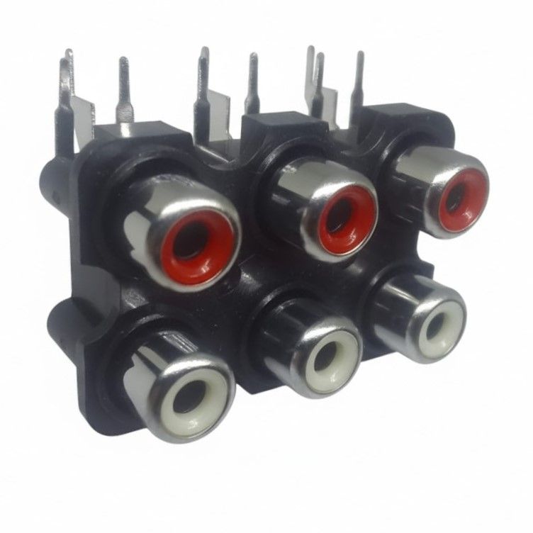JCH6 - JACK RCA CIRCUITO IMPRESO SEXTUPLE