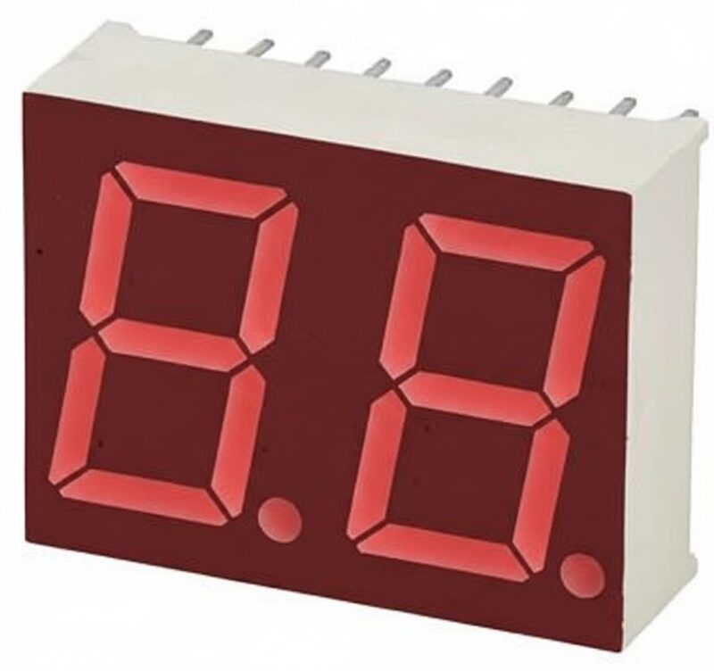 LTD6740R/2 - DISPLAY ROJO 7 SEGMENTOS 2 DÍGITOS CÁTODO COMÚN 0,56"