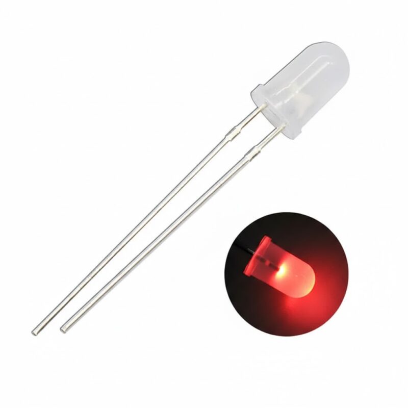 L5M-S-R-0.6 - LED ROJO REDONDO 5MM