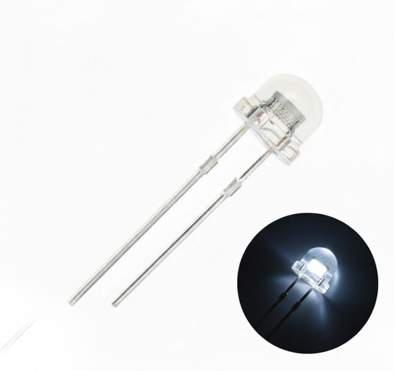 L5WC-B-CW-1,15 - LED TIPO BOMBIN BLANCO FRIO REDONDO 5MM