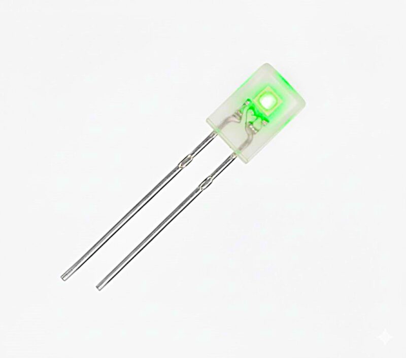 L2X5WC-G-0.12 - LED VERDE RECTANGULAR