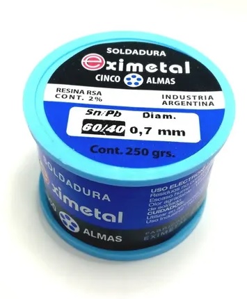 ESTAÑO XIMETAL DIAMETRO 0,7mm de 250 Gramos